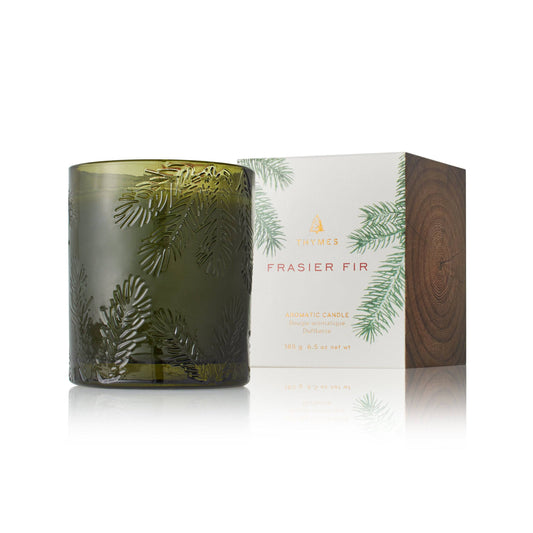 Frasier Fir green glass candle - Findlay Rowe Designs