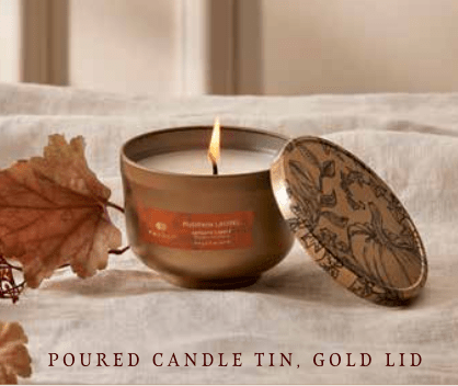 Pumpkin Laurel 6.5oz Universal Tin Candle - Findlay Rowe Designs