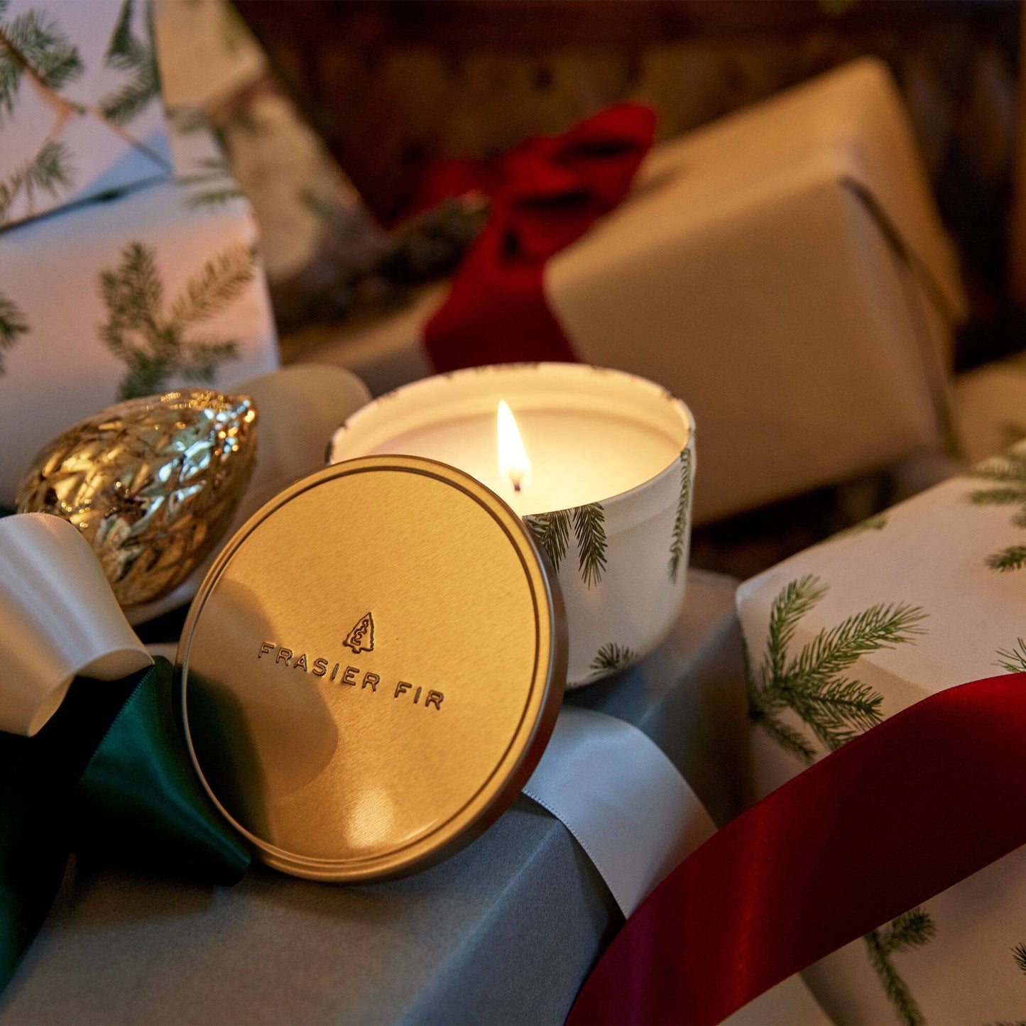 Frasier Fir Candle Tin with Gold Lid - Findlay Rowe Designs