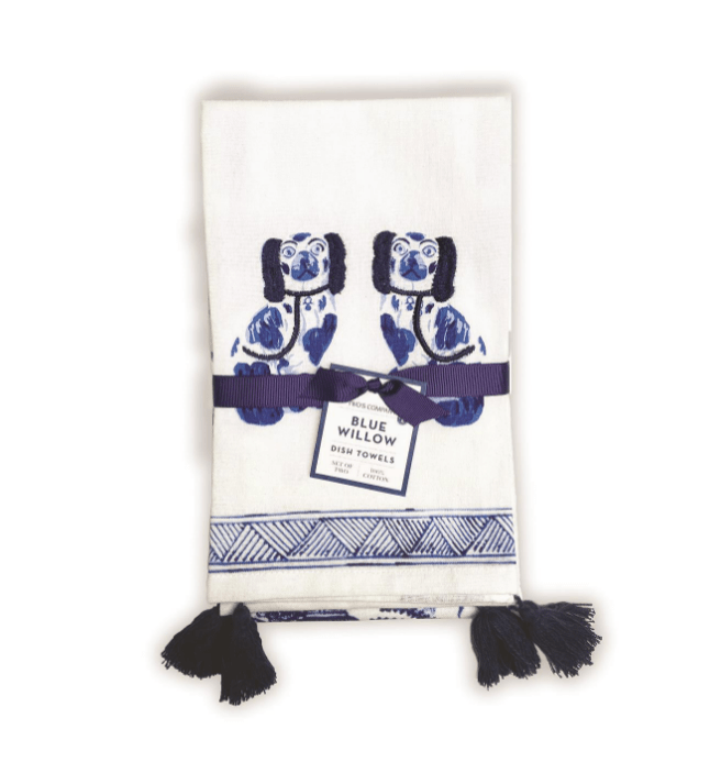 Towel Set - Chinoiserie with Tassels | Findlay Rowe Designs