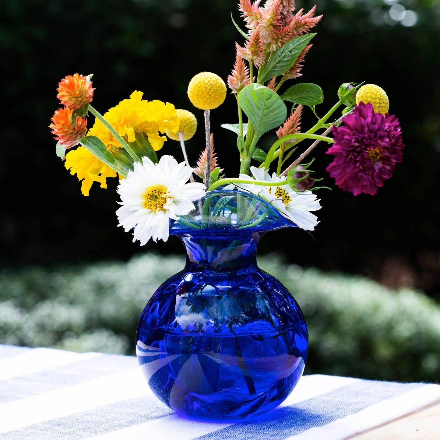 Vietri - Hibiscus Glass Bud Vase - Cobalt - Findlay Rowe Designs