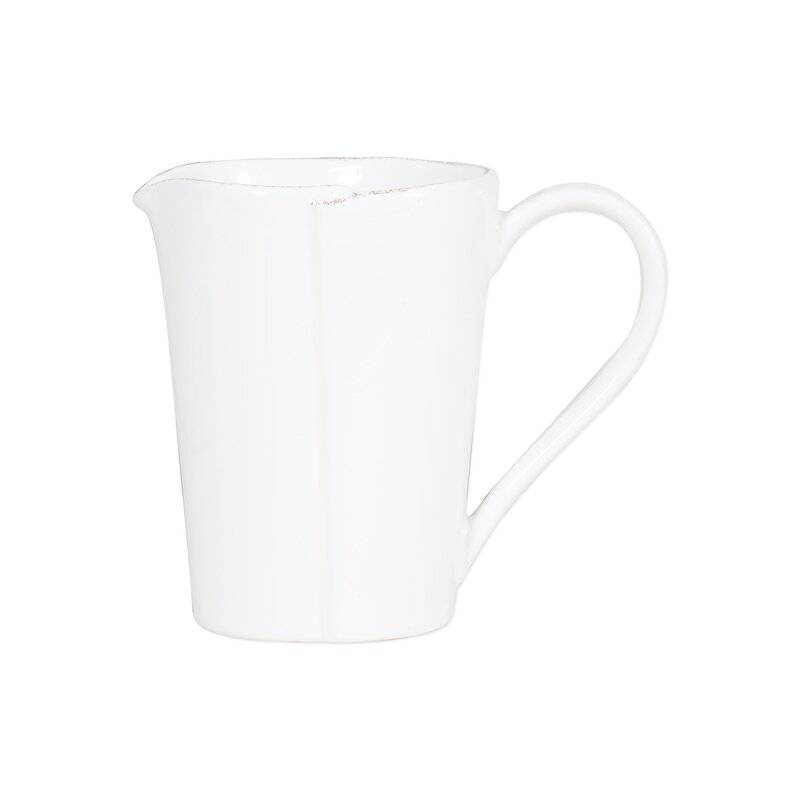 VIETRI MELAMINE LASTRA WHITE LG PITCHER - Findlay Rowe Designs