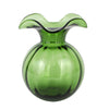 Vietri - Hibiscus Glass Medium Fluted Vase - Dark Green - Findlay Rowe Designs