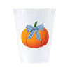 Party Cups - Pumpkin with Blue Bow - Set 8 - Findlay Rowe Designs